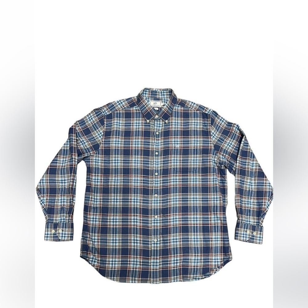 Southern Tide Men's XL Classic Fit Button Down Shirt Blue Plaid L/S 100% Cotton